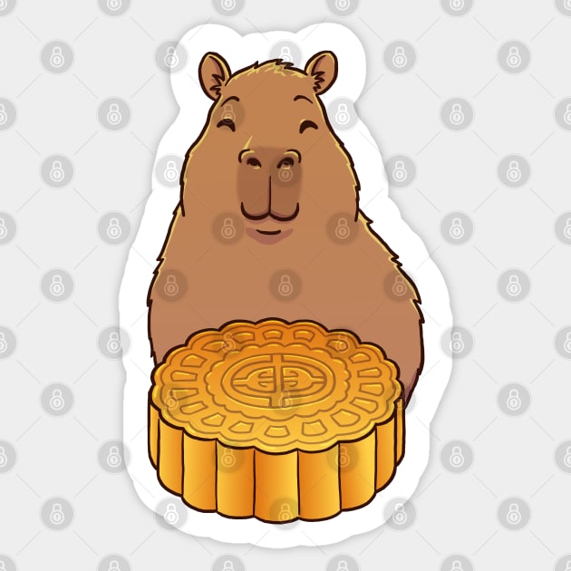 Capybara Mooncake delicacy Sticker by capydays